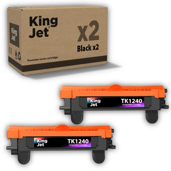 Kingjet Kyocera Uyumlu TK-1240 2'li Paket | Ecosys PA2000w, PA2001w Muadil Toner ürün görseli 1