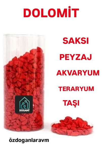 Kırmızı Saksı Peyzaj Bahçe Dolomit Teraryum 2 kg Taş ürün görseli 1