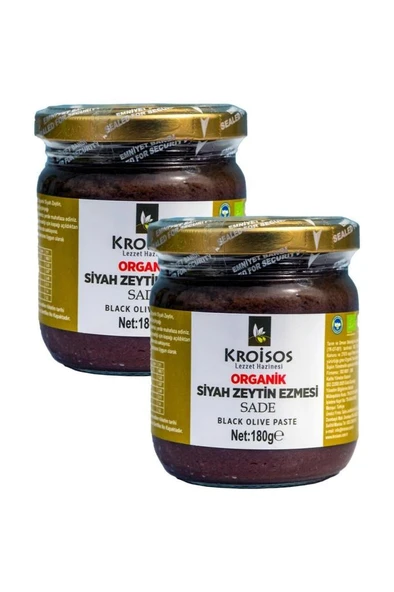 Kroisos Organik Siyah Zeytin Ezmesi 180 GR x 2 Adet ürün görseli 1