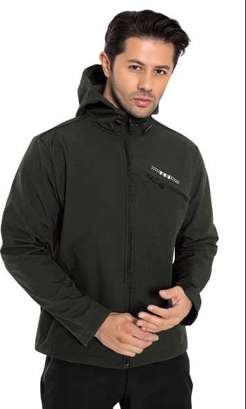 Crozwise Haki Erkek Su Geçirmez Softshell Outdoor Mont / Ceket - 5036-04 ürün görseli 1