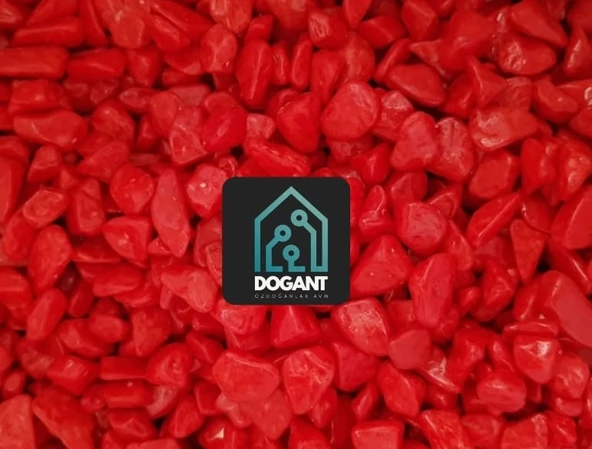 Kırmızı Dolamit Akvaryum Saksı Bahçe Dekor Süs Taş 2 Kg ürün görseli 1