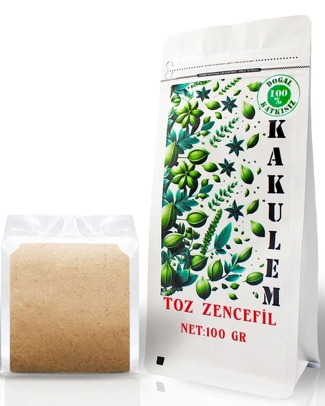 KAKULEM SERTİFİKALI Öğütülmüş Toz Zencefil 100 GR ürün görseli 1