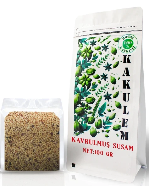 KAKULEM SERTİFİKALI Odun Ateşinde Kavrulmuş Susam 100 GR ürün görseli 1