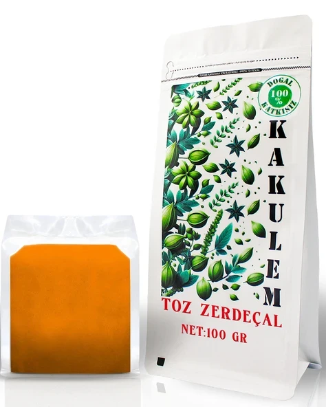 KAKULEM SERTİFİKALI Öğütülmüş Toz Zerdeçal 100 GR ürün görseli 1