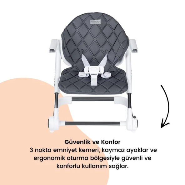Bebebao Smart Portatif Mama Sandalyesi - Resim 4