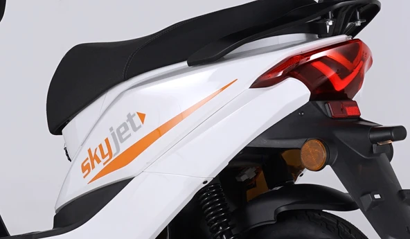 Skyjet Ecolıne Elektrikli Moped Beyaz - Resim 4
