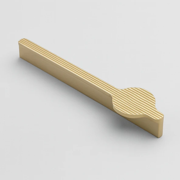 Efes Soft Altın Çekmece Kulpu 320 mm Uzun Metal Mobilya Dolap Çekmece Kulbu Modern Dekoratif Tasarım ürün görseli 1