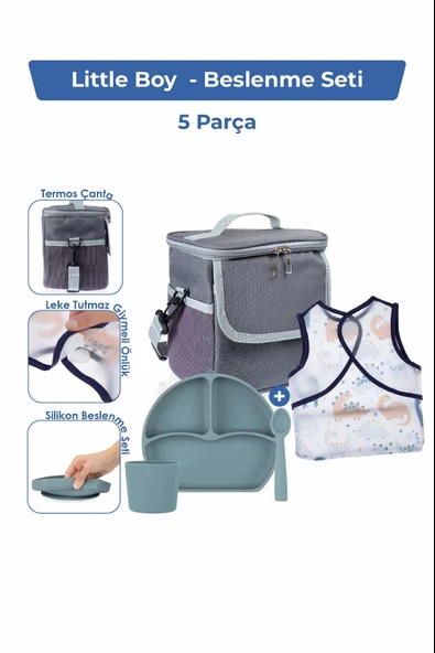 Babyjem Bebek Hediye Beslenme Seti Little Boy 5 Parça ürün görseli 1