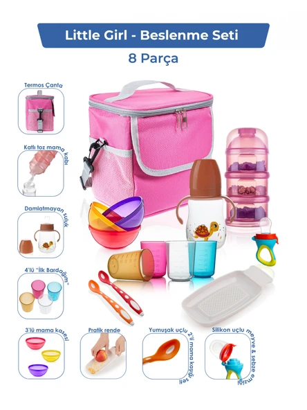 Babyjem Bebek Hediye Beslenme Seti Little Girl 8 Parça ürün görseli 1
