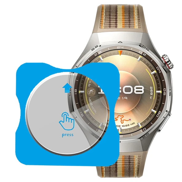 Huawei Watch GT6 Pro 46mm Uyumlu Kolay Takılabilir Takma Aparatlı Temperli Cam Ekran Koruyucu ürün görseli 1