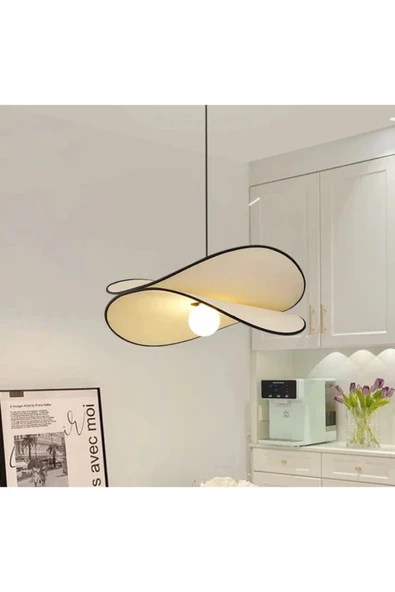 Fico Home Modern Tasarım Madame Tekli Sarkıt Avize Boheme Marjinal Ürün Ekru Kumaş ürün görseli 1
