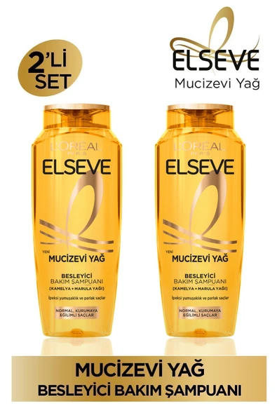 Elseve Mucizevi Yağ Besleyici Bakım Şampuanı 400 ml 2'li Set ürün görseli 1