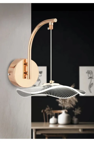 Fico Home Modern Tasarım Jellyfish Ledli Aplik Gold Sarı Duvar Apliği ürün görseli 1