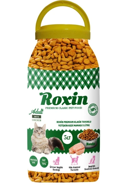 Roxin Premıum Klasik Tavuklu Yetişkin Kedi Maması 5 Lt ürün görseli 1