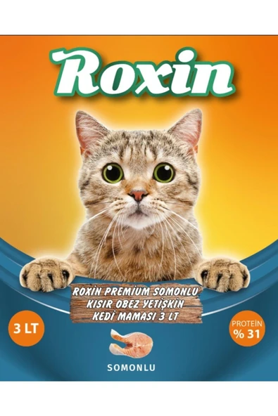 Roxin Premium Somonlu Kısır Obez Yetişkin Kedi Maması 3 Lt ürün görseli 1
