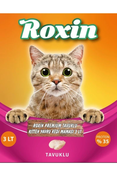 Roxin Premium Tavuklu Kitten Yavru Kedi Maması 3 Lt ürün görseli 1