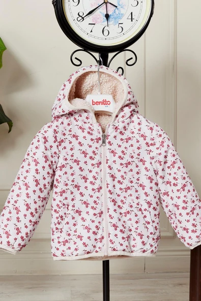 Çift Taraflı Kız Bebek Çocuk Mont 51344 ürün görseli 1
