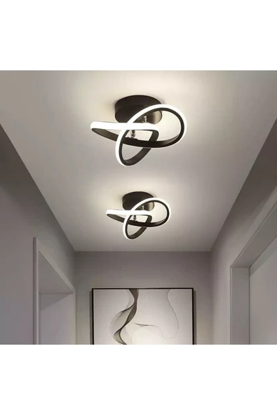 Fico Home Modern Plafonyer Tavan Led Avize Koyu Kahve 2 Adet Set Fiyat Ledli Avize ürün görseli 1