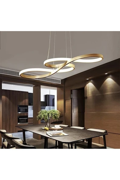 burenze A Modern Sarkıt Power Led Avize Concept Ürün Gold Sarı Gün Işığı ürün görseli 1