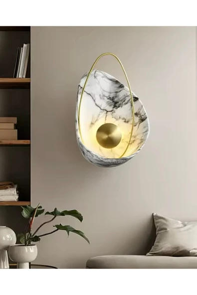 burenze Modern Space Universe Duvar Aplik Siyah Gövde Gold Detaylı Elektrik İle Çalışır ürün görseli 1