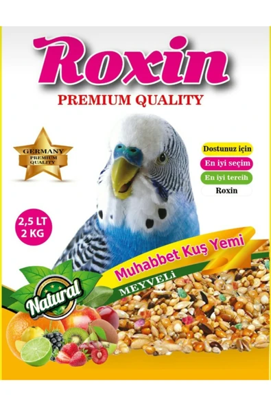 Roxin Premıum Meyveli Muhabbet Kuş Yemi 2,5 Lt ürün görseli 1