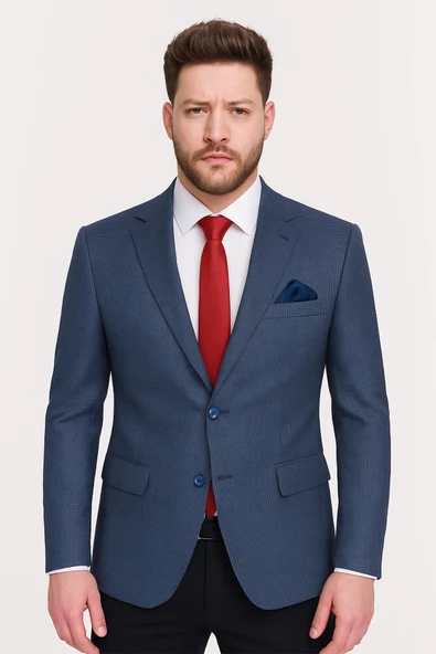 Erkek Tek Ceket Slim Fit - Resim 2