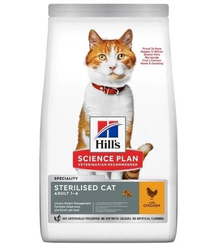 Hills Science Plan Sterilised Tavuklu Yetişkin Kedi Maması 3 kg ürün görseli 1