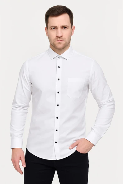 Damatlık Gömlek Slim Fit ürün görseli 1