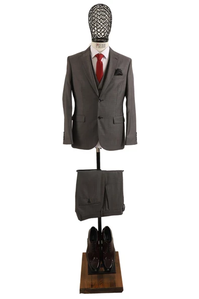 Yelekli Takım Elbise Slim Fit - Resim 3