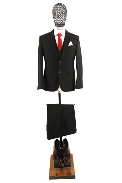 Yelekli Takım Elbise Slim Fit - Resim 3