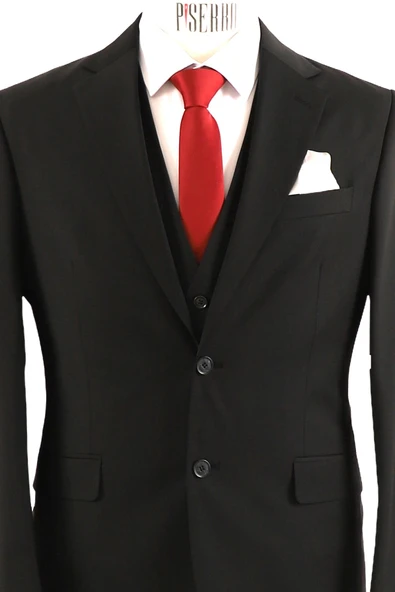 Yelekli Takım Elbise Slim Fit - Resim 5