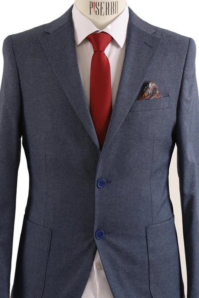 Erkek Tek Ceket Slim Fit - Resim 4