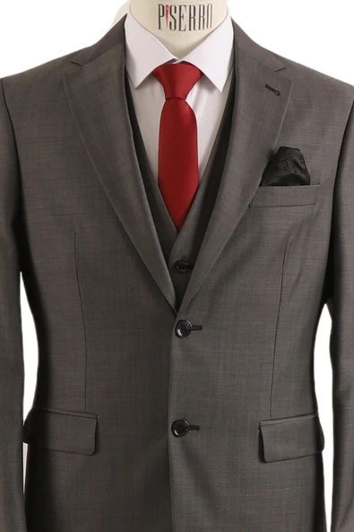 Yelekli Takım Elbise Slim Fit - Resim 5