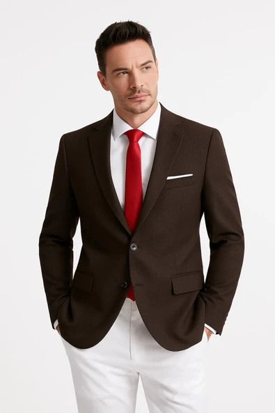 Erkek Tek Ceket Slim Fit ürün görseli 1