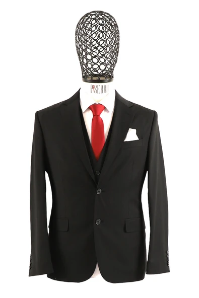 Yelekli Takım Elbise Slim Fit - Resim 4