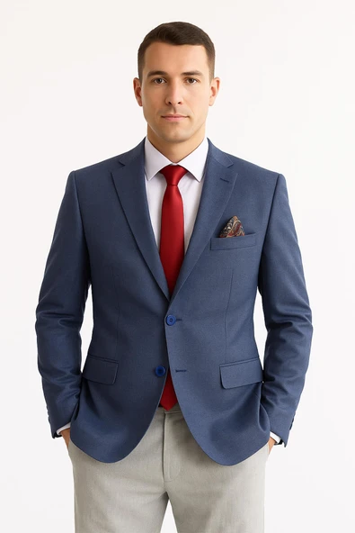 Erkek Tek Ceket Slim Fit ürün görseli 1