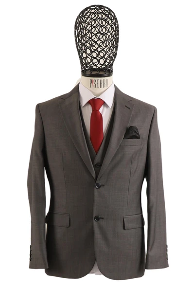 Yelekli Takım Elbise Slim Fit - Resim 4