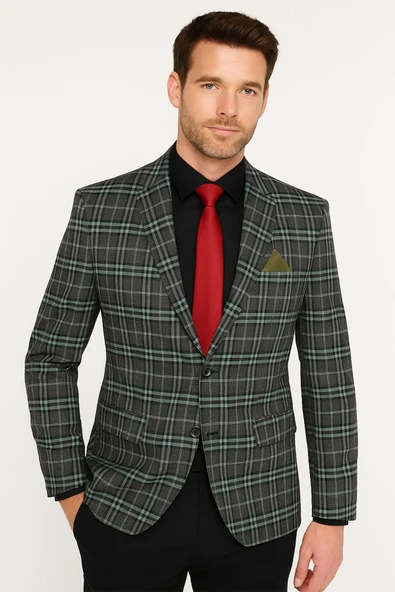 Erkek Tek Ceket Slim Fit - Resim 2