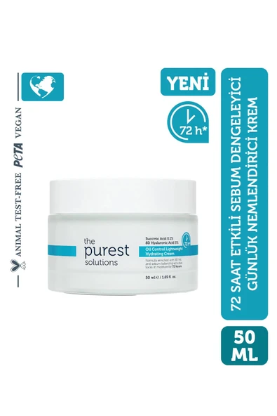 The Purest Solutions 72 Saat Etkili Sebum Dengeleyici Günlük Nemlendirici Krem ürün görseli 1