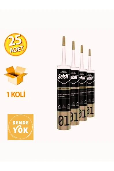 Selsil Genel Amaçlı Silikon Şeffaf 280gr (25 Adet) ürün görseli 1