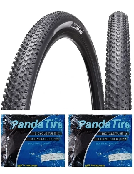 Chaoyang 27,5 Jant 27,5x2.10 Bisiklet Dış Lastiği 1 mm H-5129 X 2 Adet + Plus Panda İç Lastik Seti ürün görseli 1