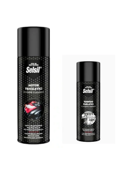 Selsil Susuz Motor Temizleme Spreyi 500 ml ve Torpido Parlatıcı 200 ml ürün görseli 1