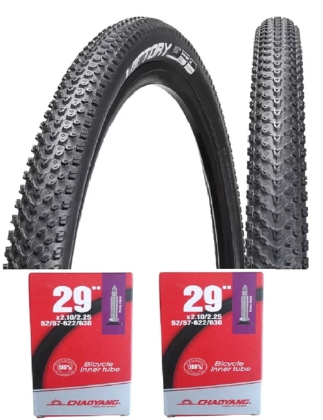 Chaoyang 29 Jant 29x2.20 Bisiklet Dış Lastiği 1 mm Victory H-5129 X 2 Adet + İç Lastik Seti ürün görseli 1