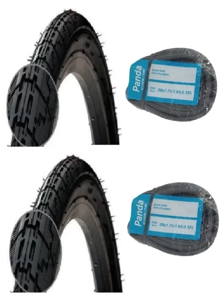 RFL 26 Jant 26x1.75 (47-559) Bisiklet Dış Lastiği D2659 X 2 Adet + Panda İç Lastik Seti ürün görseli 1