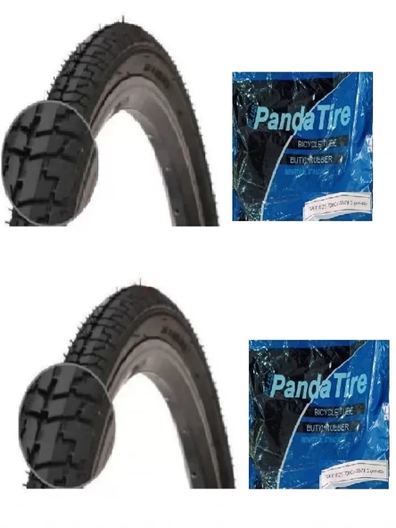 RFL 28 Jant 700x35C (28x1.5/8x1.3/8) Bisiklet Dış Lastiği D2727 X 2 Adet + Plus Panda İç Lastik Seti ürün görseli 1