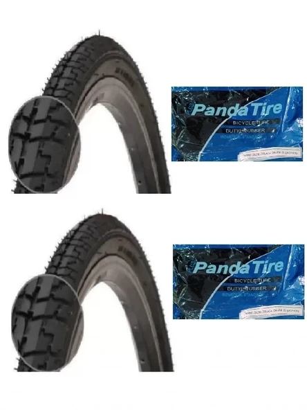 RFL 28 Jant 700x38C (28x1.5/8-1.1/2) Bisiklet Dış Lastiği D2727 X 2 Adet + Plus Panda İç Lastik Seti ürün görseli 1