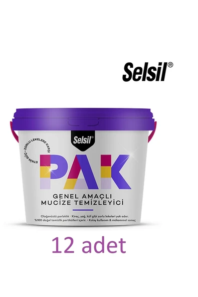 Selsil PAK Genel Amaçlı Mucize Temizleyici 500gr (12 Adet) ürün görseli 1