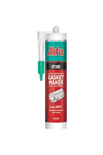Akfix Ht300 Sa075 Yüksek Isı Silikonu 280 ml Kırmızı ürün görseli 1