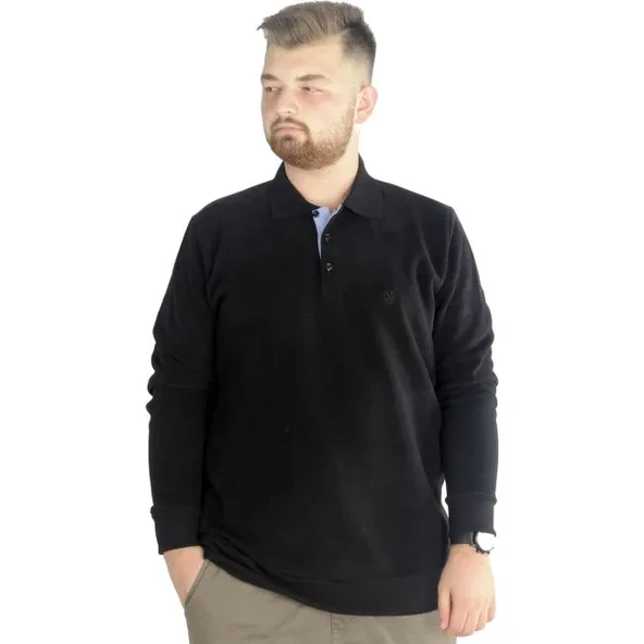 Erkek Sweatshirt Polo Vnz Selanik 20440 Siyah ürün görseli 1