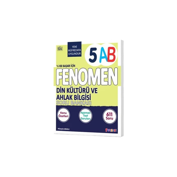 Fenomen Yayınları 2025 5. Sınıf Din Kültürü ve Ahlak Bilgisi A-B Konu Özetli Soru Bankası ürün görseli 1